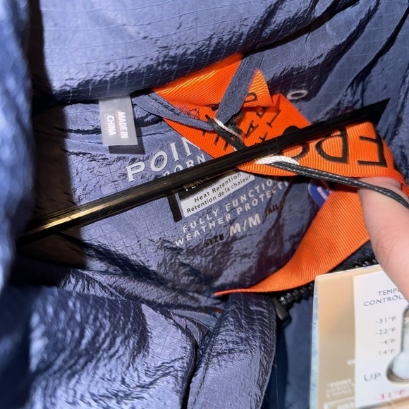 Point zero coat parka puffer navy NEW medium warm - Picture 5 of 13